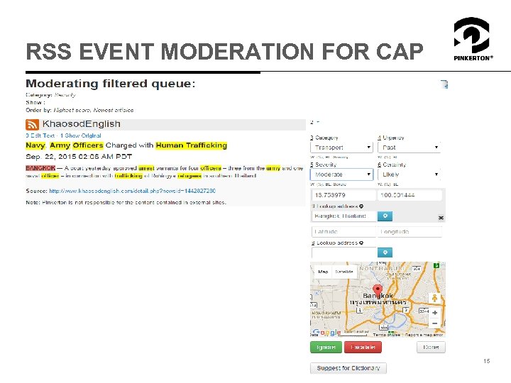 RSS EVENT MODERATION FOR CAP 15 