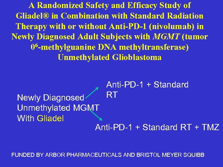 A Randomized Safety and Efficacy Study of Gliadel® in Combination with Standard Radiation Therapy
