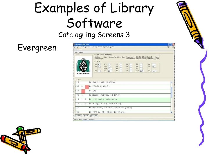 Examples of Library Software Cataloguing Screens 3 Evergreen 
