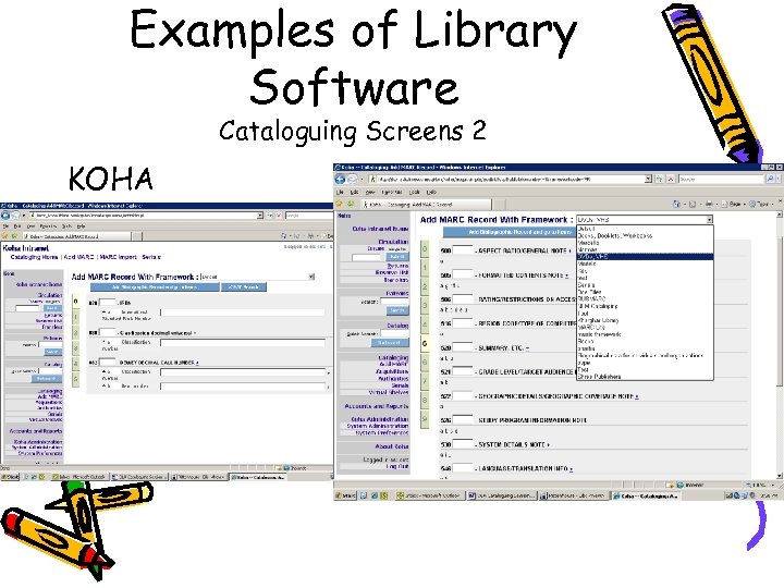 Examples of Library Software Cataloguing Screens 2 KOHA 