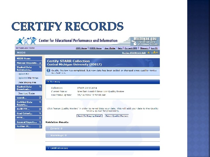 CERTIFY RECORDS 22 