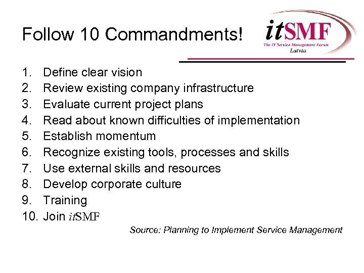 Follow 10 Commandments! 1. 2. 3. 4. 5. 6. 7. 8. 9. 10. Define