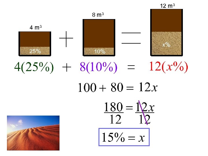 12 m 3 8 m 3 4 m 3 x% 25% 10% 