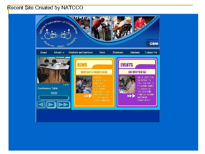 Recent Site Created by NATCCO 