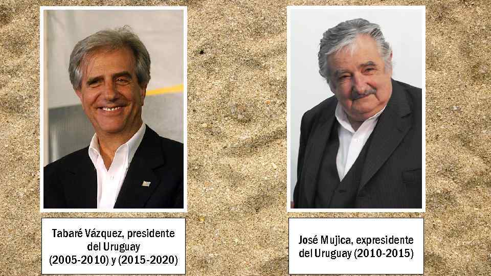 Tabaré Vázquez, presidente del Uruguay (2005 -2010) y (2015 -2020) José Mujica, expresidente del