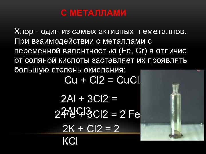 Хлор металл или неметалл