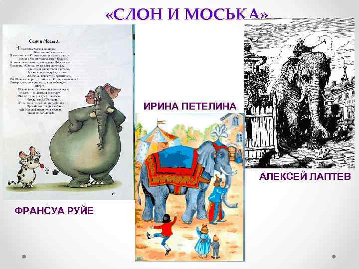  «СЛОН И МОСЬКА» ИРИНА ПЕТЕЛИНА АЛЕКСЕЙ ЛАПТЕВ ФРАНСУА РУЙЕ 