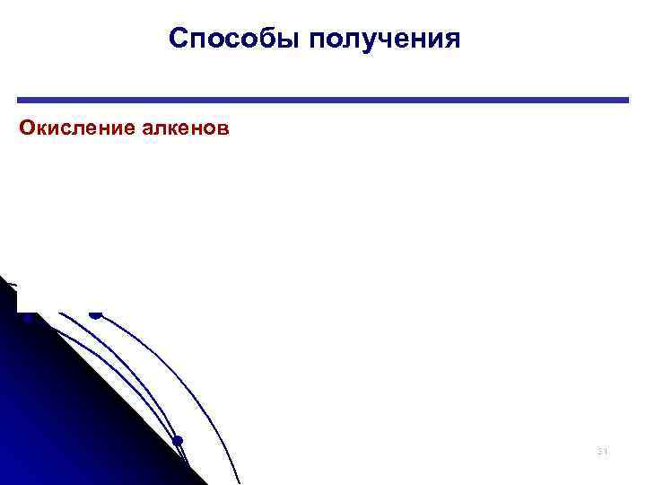 Способы получения Окисление алкенов 31 