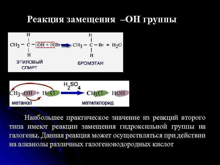 Какие реакции имеют практическое значение