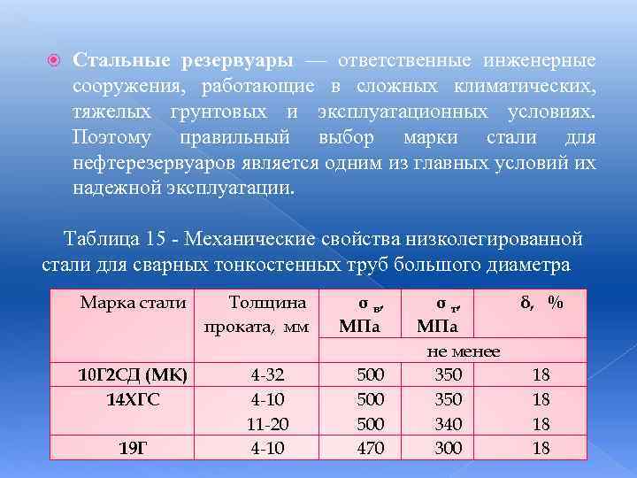  Стальные резервуары — ответственные инженерные сооружения, работающие в сложных климатических, тяжелых грунтовых и