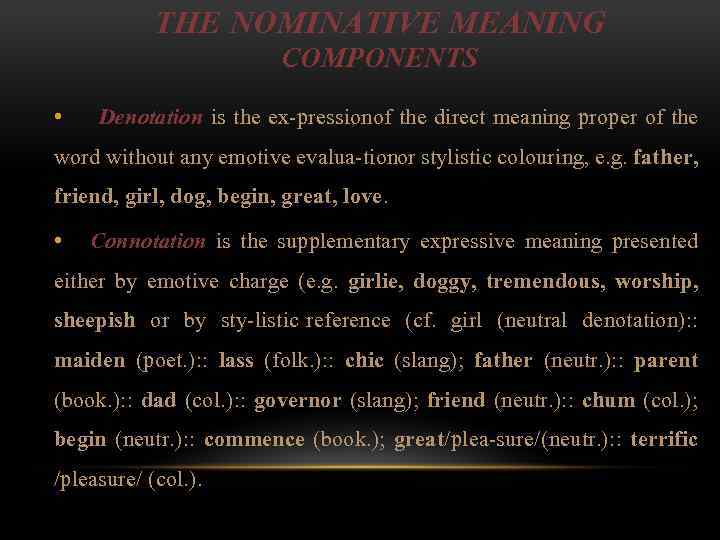 Semasiology Lexical Meaning And Semantic Structure Of English