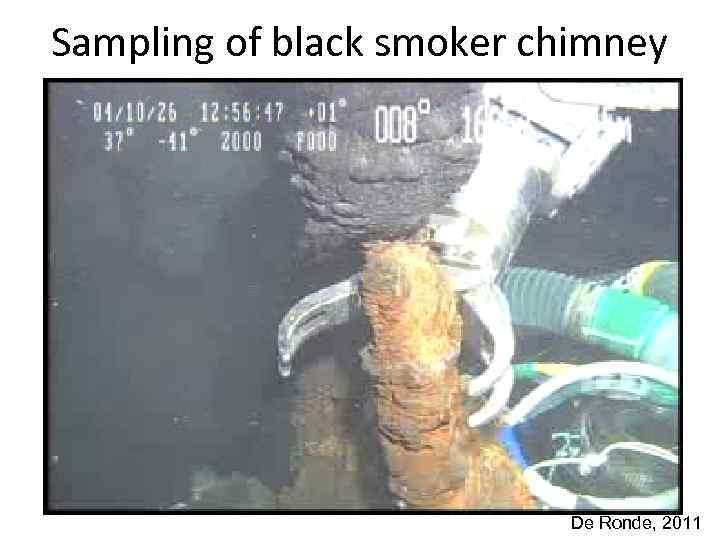 Sampling of black smoker chimney De Ronde, 2011 