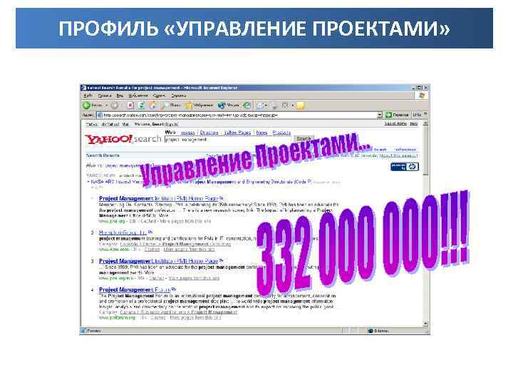 ПРОФИЛЬ «УПРАВЛЕНИЕ ПРОЕКТАМИ» 