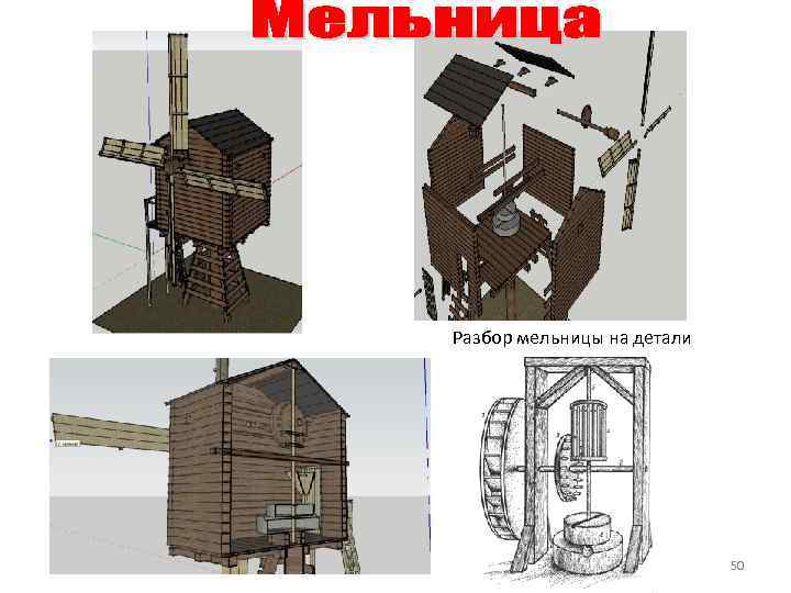 Разбор мельницы на детали 50 