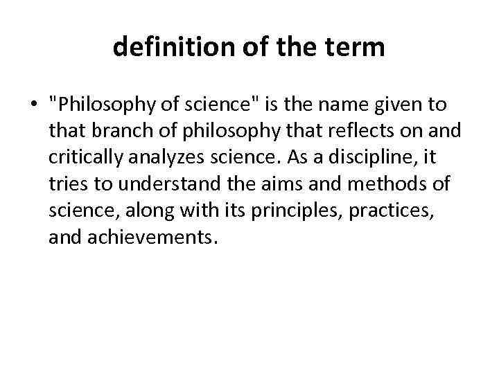 definition of the term • 