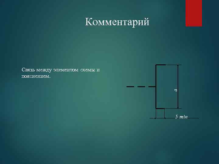 Комментарий a Связь между элементом схемы и пояснением. 5 min 