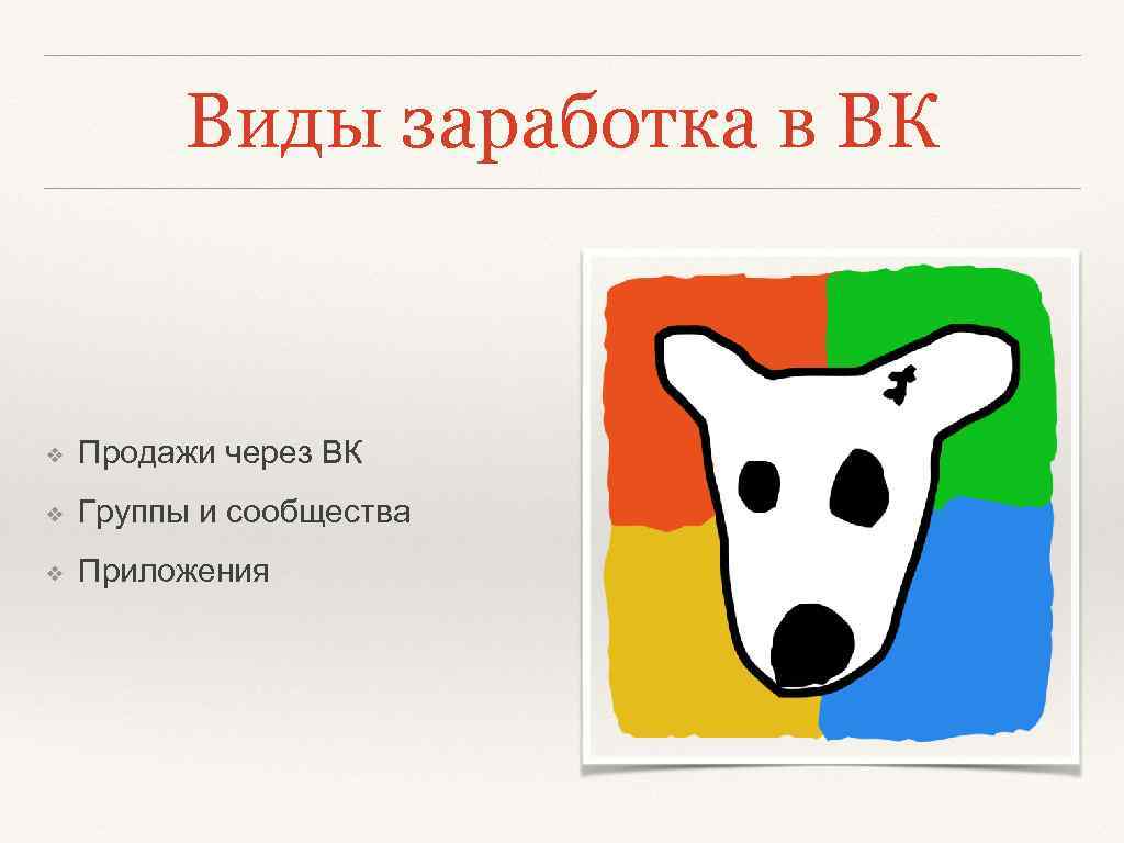 Виды заработка в ВК ❖ Продажи через ВК ❖ Группы и сообщества ❖ Приложения