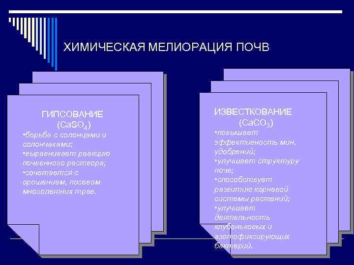 ХИМИЧЕСКАЯ МЕЛИОРАЦИЯ ПОЧВ ГИПСОВАНИЕ (Ca. SO 4) • борьба с солонцами и солончаками; •