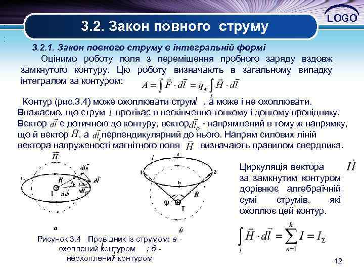 : . . 3. 2. Закон повного струму LOGO 3. 2. 1. Закон повного