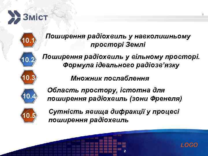 Add your company slogan Зміст 10. 1 10. 2 10. 3 Поширення радіохвиль у
