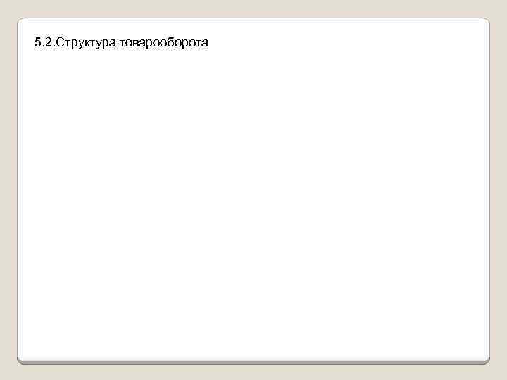 5. 2. Структура товарооборота 