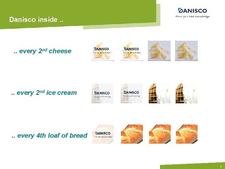 Danisco inside. . every 2 nd cheese . . every 2 nd ice cream