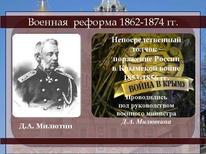 Содержание военной реформы 1874