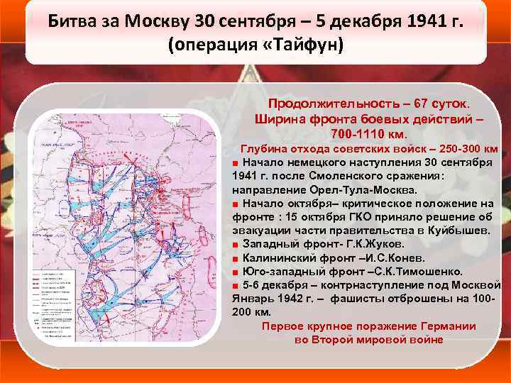 Немецкий план наступления на москву получил название