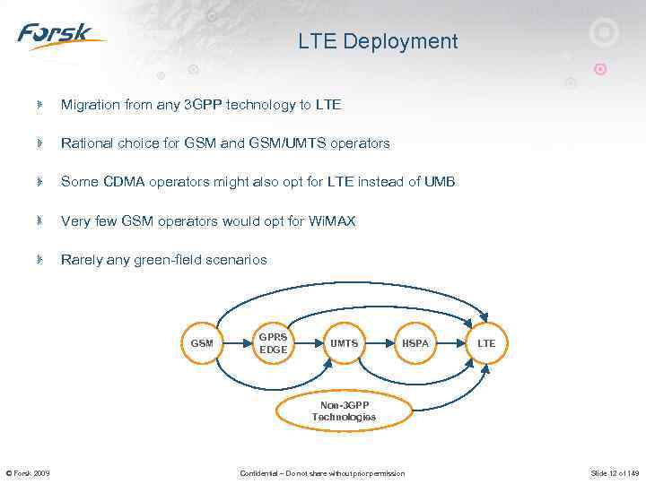 LTE Deployment Migration from any 3 GPP technology to LTE Rational choice for GSM