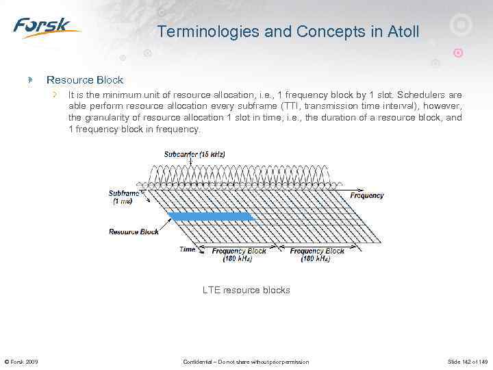 Terminologies and Concepts in Atoll Resource Block It is the minimum unit of resource