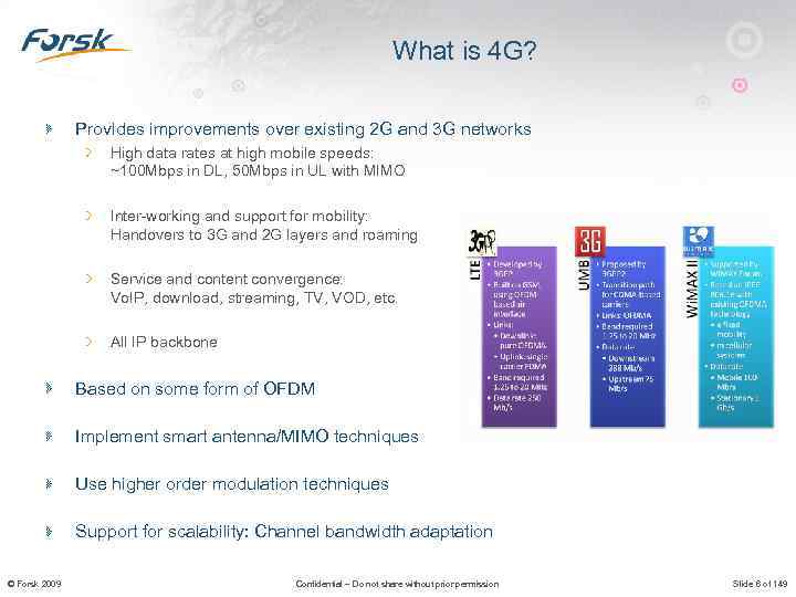 What is 4 G? Provides improvements over existing 2 G and 3 G networks