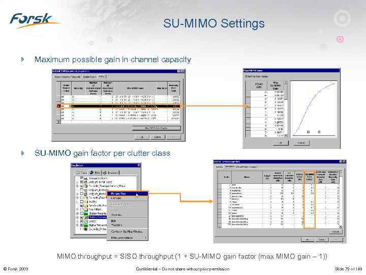 SU-MIMO Settings Maximum possible gain in channel capacity SU-MIMO gain factor per clutter class