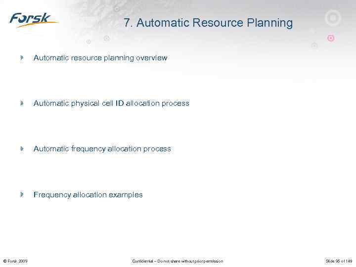 7. Automatic Resource Planning Automatic resource planning overview Automatic physical cell ID allocation process