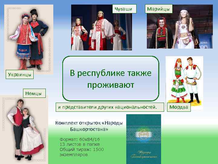 Чуваши Украинцы Немцы Марийцы В республике также проживают и представители других национальностей. Комплект открыток