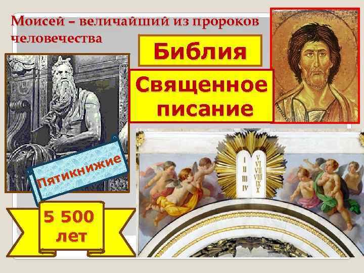Моисей – величайший из пророков человечества Библия Священное писание е жи кни яти П