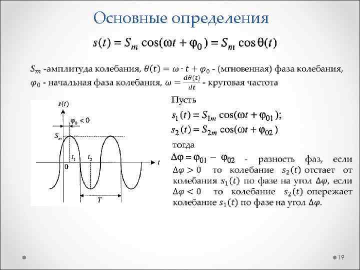 Основные определения Пусть тогда 19 