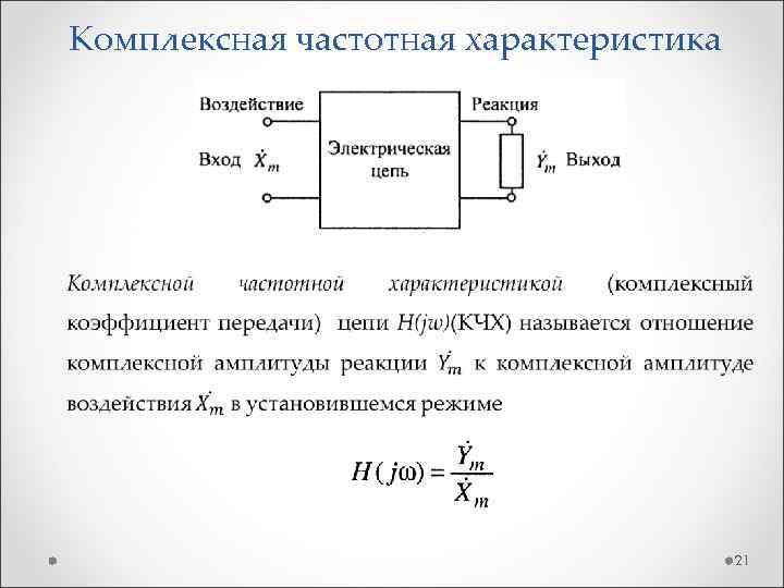 Комплексная частотная характеристика 21 