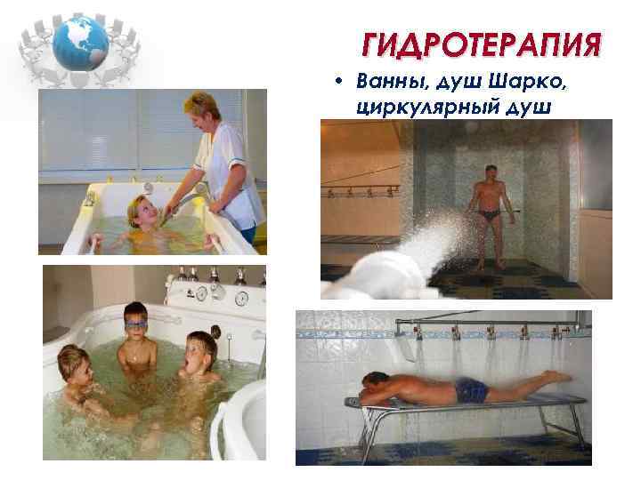 ГИДРОТЕРАПИЯ • Ванны, душ Шарко, циркулярный душ 