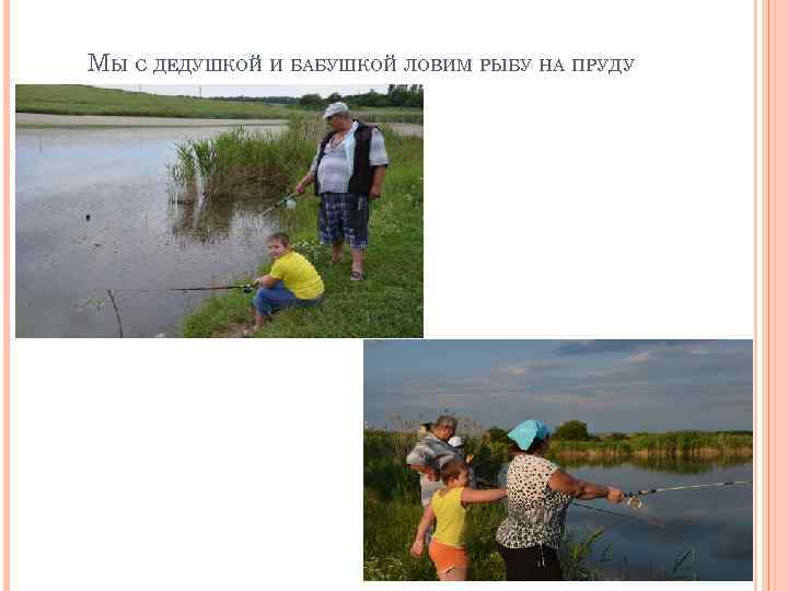 МЫ С ДЕДУШКОЙ И БАБУШКОЙ ЛОВИМ РЫБУ НА ПРУДУ 