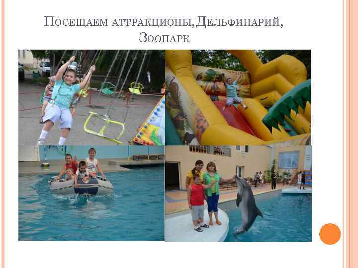 ПОСЕЩАЕМ АТТРАКЦИОНЫ, ДЕЛЬФИНАРИЙ, ЗООПАРК 