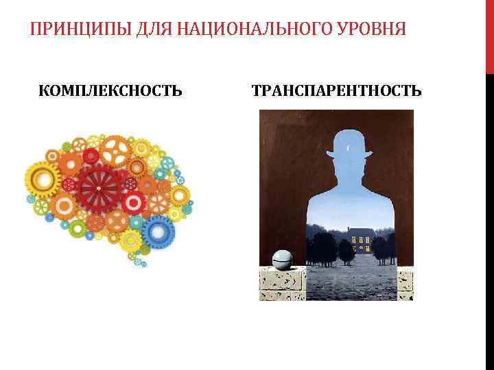 ПРИНЦИПЫ ДЛЯ НАЦИОНАЛЬНОГО УРОВНЯ КОМПЛЕКСНОСТЬ ТРАНСПАРЕНТНОСТЬ 
