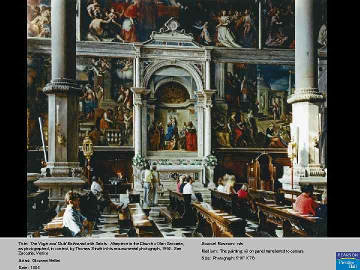 Title: The Virgin and Child Enthroned with Saints. Altarpiece in the Church of San