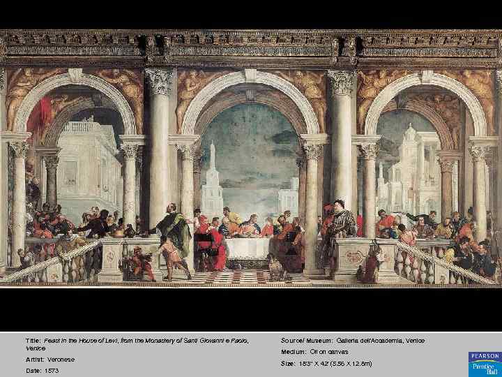 Title: Feast in the House of Levi, from the Monastery of Santi Giovanni e