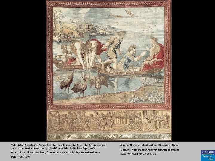 Title: Miraculous Draft of Fishes, from the nine-piece set, the Acts of the Apostles