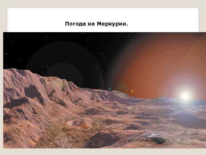 Погода на Меркурии. 