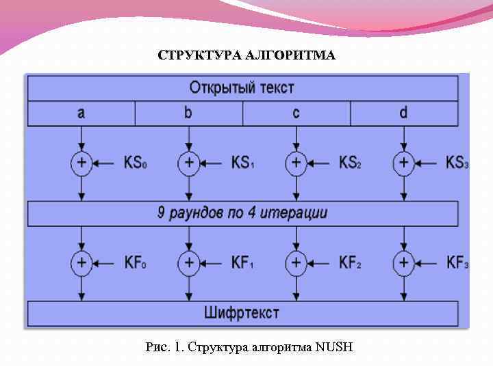 СТРУКТУРА АЛГОРИТМА Рис. 1. Структура алгоритма NUSH 