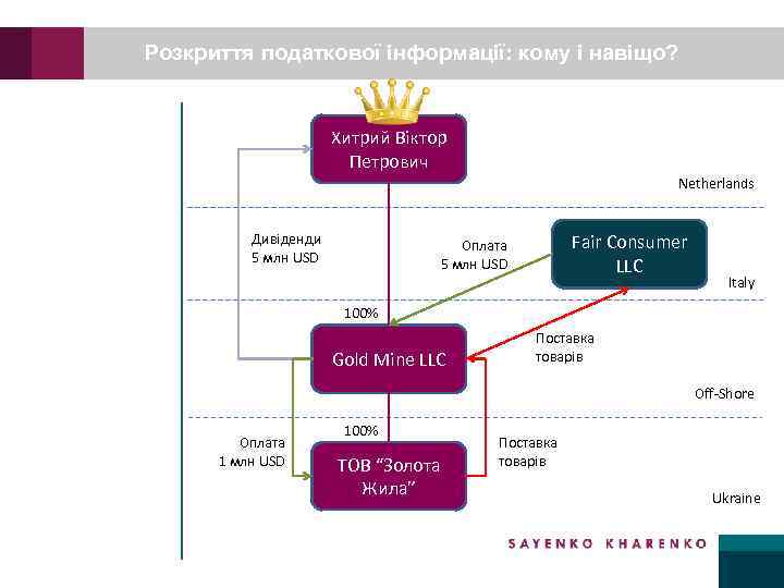 Розкриття податкової інформації: кому і навіщо? Хитрий Віктор Петрович Netherlands Дивіденди 5 млн USD