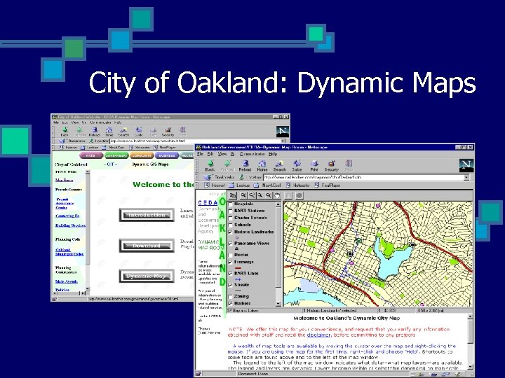 City of Oakland: Dynamic Maps 