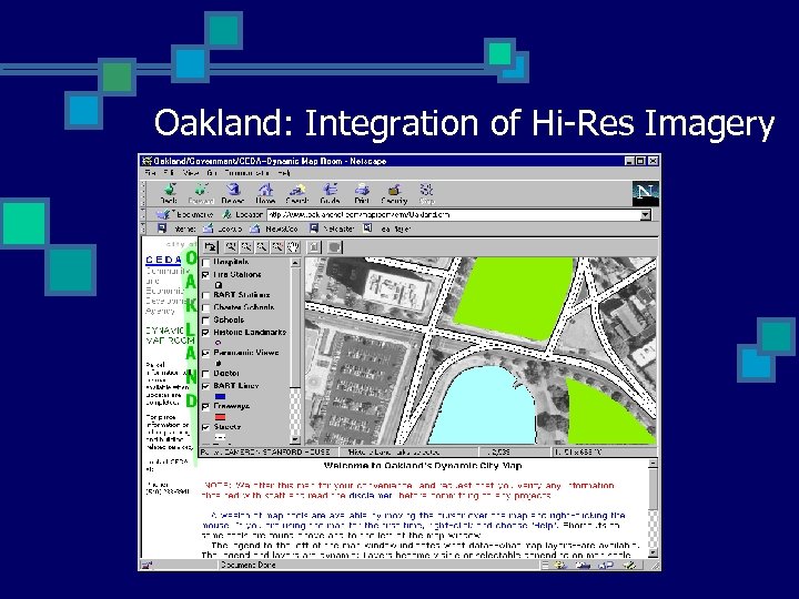 Oakland: Integration of Hi-Res Imagery 