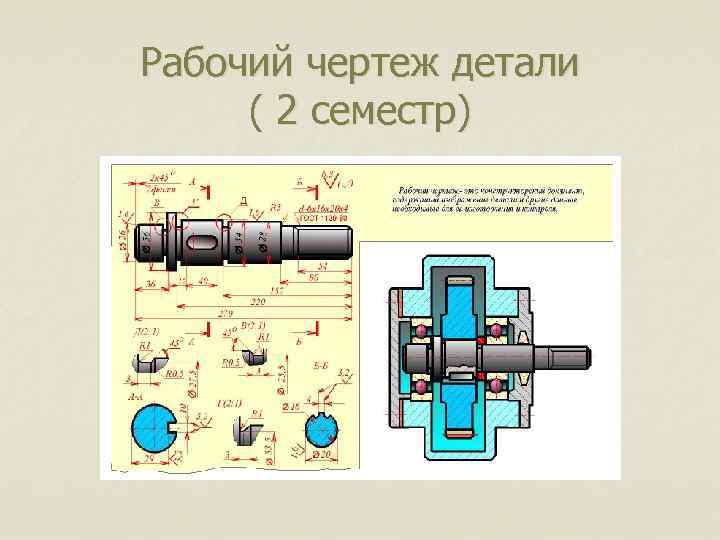 Рабочий чертеж детали ( 2 семестр) 